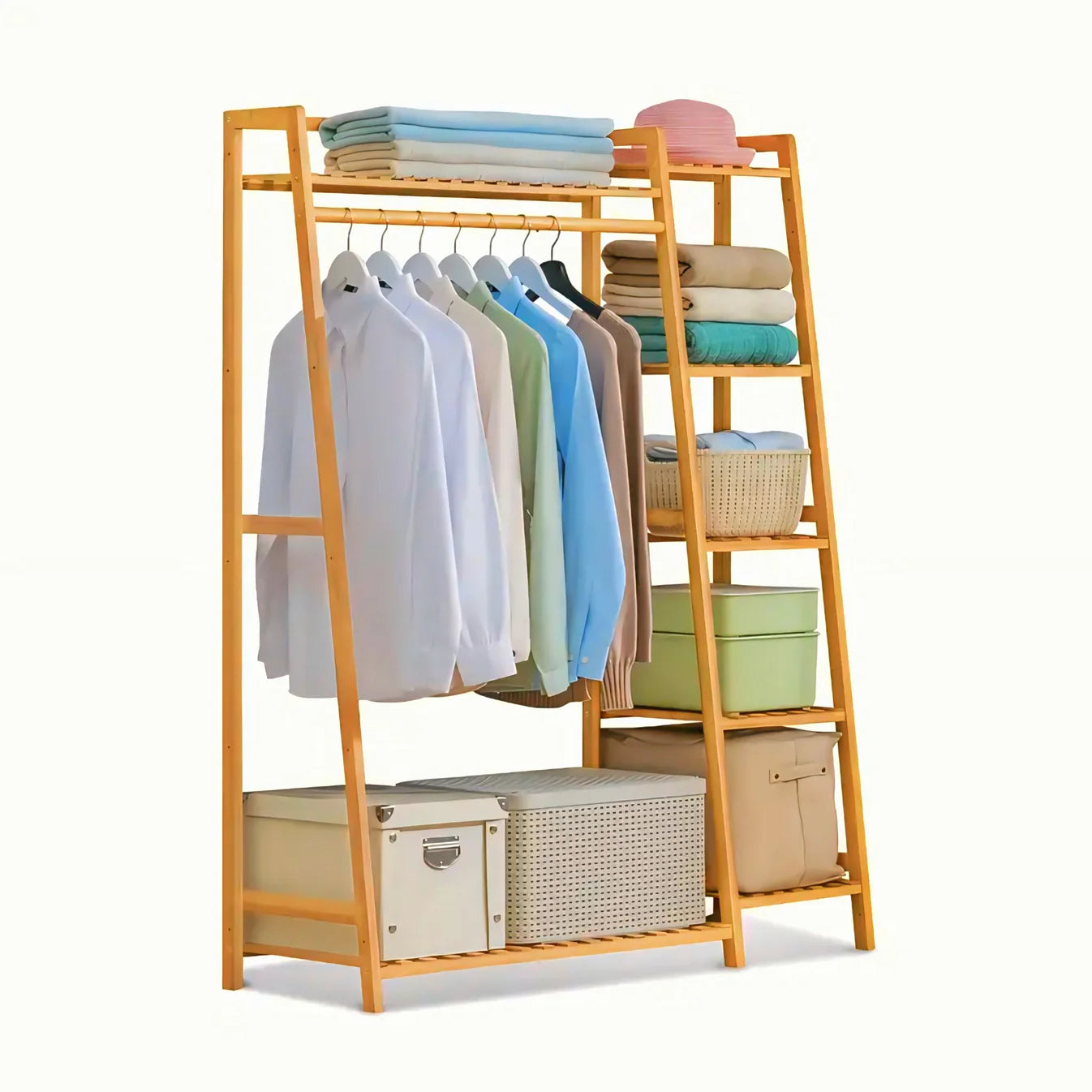 Premium Wooden Multi-Layer Cloth Stand – Durable & Stylish Alna for Modern Homes