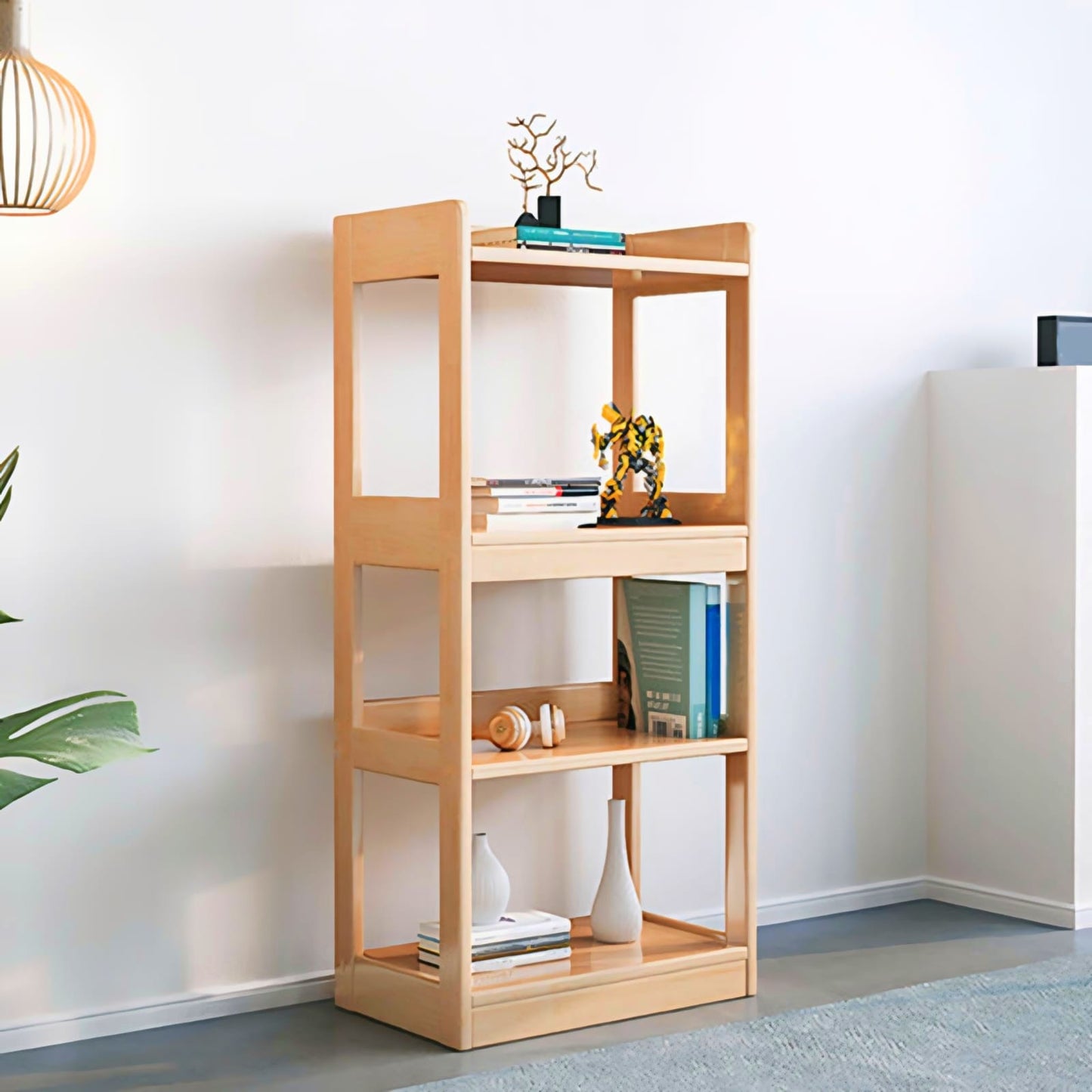 Stylish Wooden 4 Row Bookshelf For Office/Home