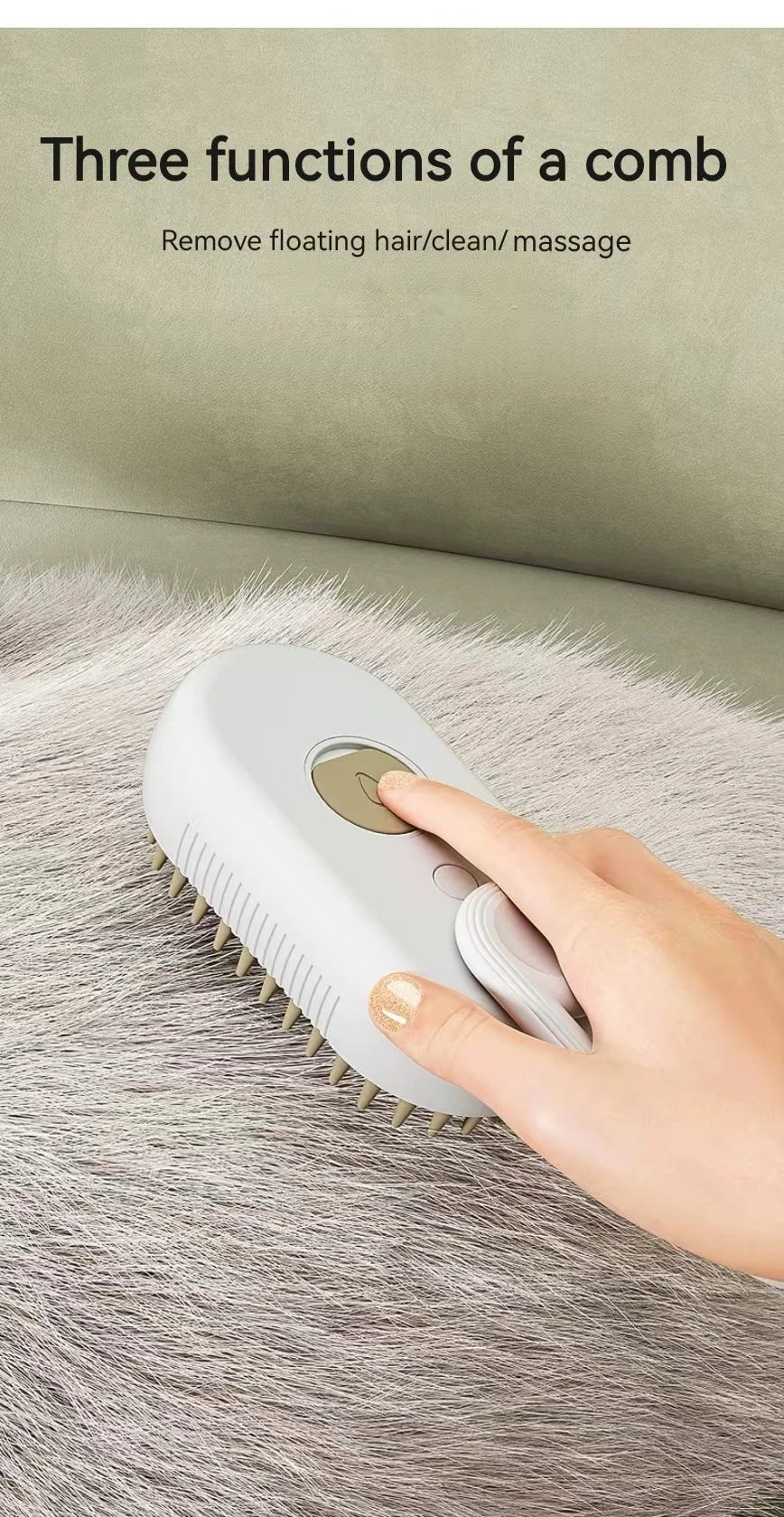 Best Pets Hair Cleaning Electric Steam Spray Brush In 2025