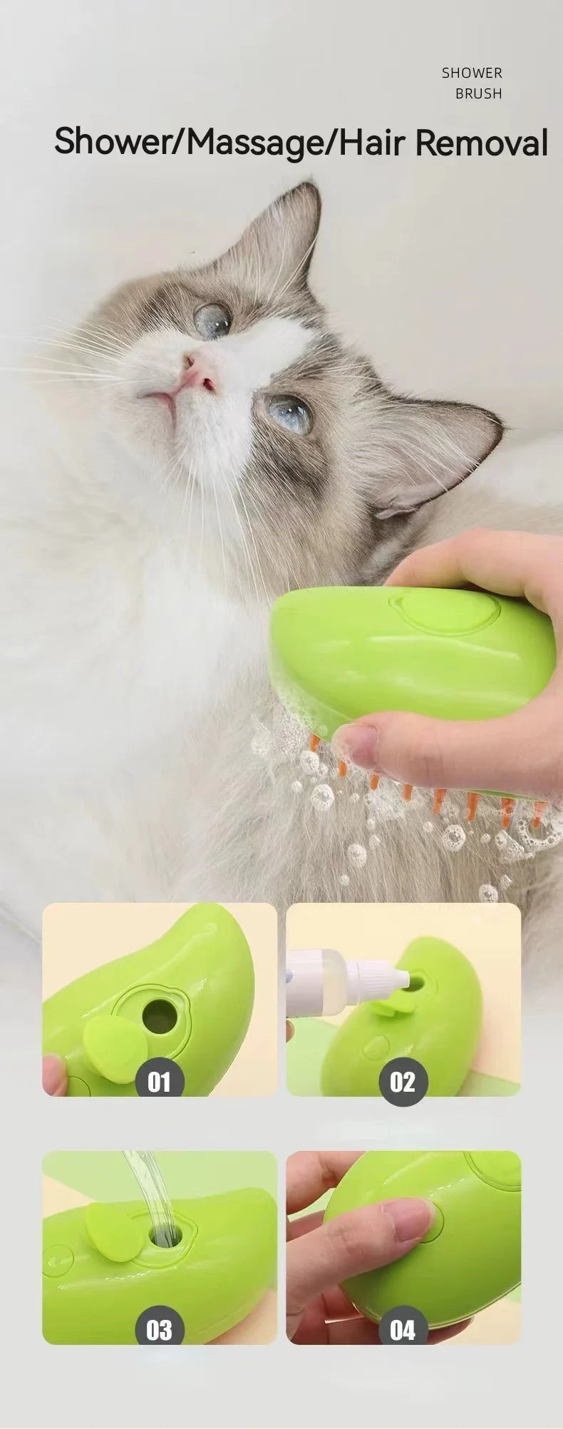 Best Pets Hair Cleaning Electric Steam Spray Brush In 2025