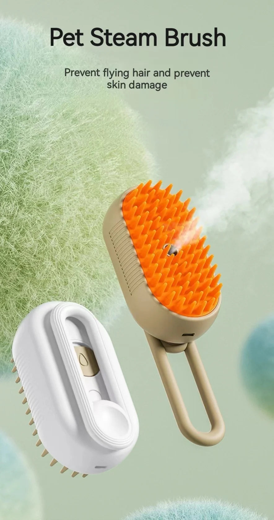 Best Pets Hair Cleaning Electric Steam Spray Brush In 2025