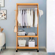 Wooden Clothes Stand with Rack -IECSM14