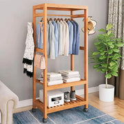 Wooden Clothes Stand with Rack -IECSM14