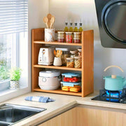 Stylish wooden kitchen shelf for your beautiful kitchen storage-IEKS15