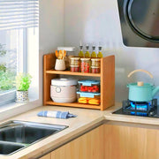Stylish Wooden Kitchen Rack- Organize Your Kitchen in Style-IEKS06