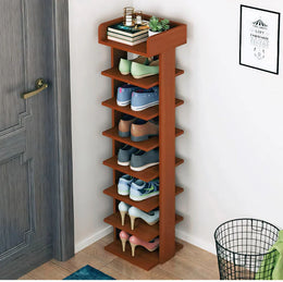 Modern Wooden Shoe Rack Organizer – Stylish & Space-Saving Footwear Storage-IESR11