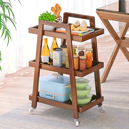 Wooden Kitchen trolley / serving trolley-IEKS02