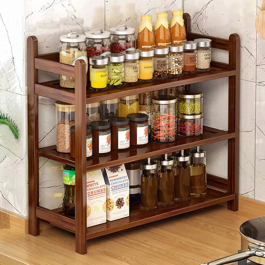 Wooden Kitchen Rack-Space Saving & Durable Storage Solution-IEKS05