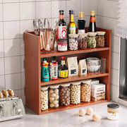 Handcrafted Wooden Kitchen Rack-Natural Look Modern Functionality-IEKS08