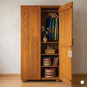 Solid Wood Luxury Double Door Almirah with Glossy Finish -IESDA-16