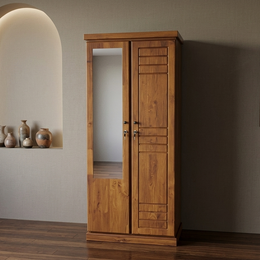 Wooden Double Door Mirror Almirah- IESDA19