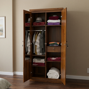 Wooden Double Door Mirror Almirah- IESDA19