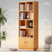 Exclusive Wooden Bookshelf with 2 Doors-IEBS40