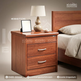 Stylish Wooden Bedside Table-Redefine  Your Bedroom with Modern Elegance-IEBST05
