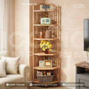 Compact Wooden Corner Shlef-Maximum Space With Style-IECS03