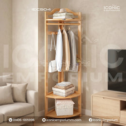 Space Saving Wooden Corner Shelf-Decor Your Home with Style-IECS04