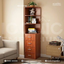 Modern Wooden Corner Shelf। Perfecr for Home and Office Organization-IECS06