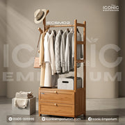 Elegant Wardrobe Rack with Storage Drawer-IECSM02