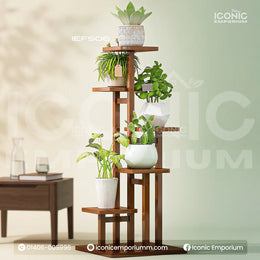 Exclusive wooden Flower Stand for Living Room/Office-IEFS06