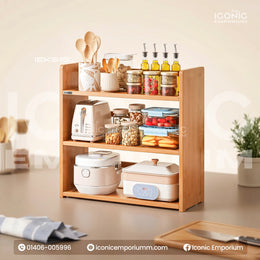Stylish wooden kitchen shelf for your beautiful kitchen storage-IEKS15