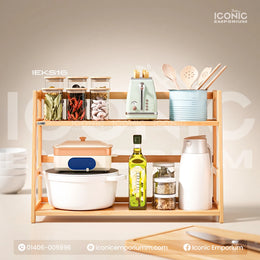 Multifunctional Wooden Kitchen Shelf Kitchen Rack-IEKS16
