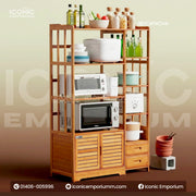 Wooden Multi Functional Oven Rack।Aesthetic &Functional Kitchen Piece-IEOR04