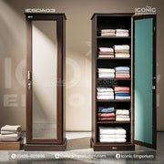 Wooden One Door Almira With Mirror-IESDA-03