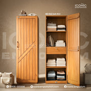 Wooden One Door Almira। Durable Craftmanship-IESDA10