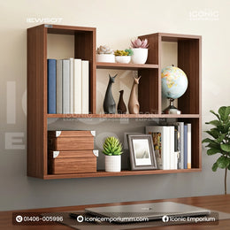 Stylish wooden wall mount bookcase / Wall shelf-IEWS07