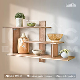 Durable Wooden Wallshelf। Organize with Elegance-IEWS14