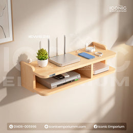 Exclusive Wooden Wall Hanging Router Shelf For Your beautiful Home & Office-IEWS26