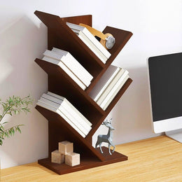 Wooden Tree Shaped Book Shelf For Office/Home-IEBS59