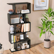 Wooden S-Shaped Bookcase\Bookshelf-IEBS30