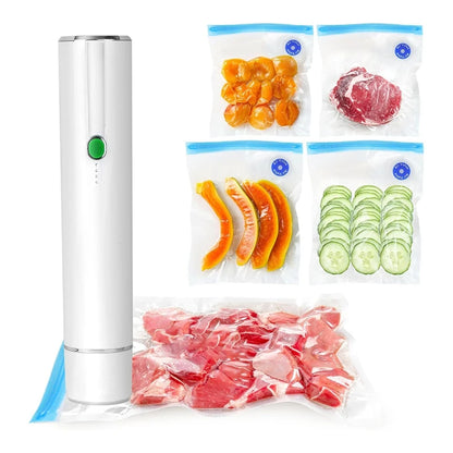 WCS-Vacuum Sealer For Food - Cordless Handheld Food Vacuum Saver With 10 Pcs Sealer Bags, For Food Preservation & Fresh