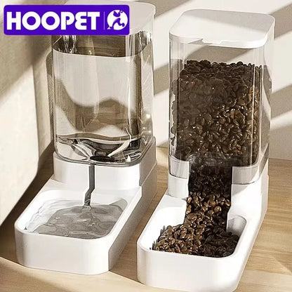 Dog Feeder Cat Automatic Feeding Water Bowl Transparent Pet Food Storage Dispenser Container Puppy Kitten Accessories