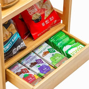 Modern Wooden Kitchen Rack with Storage Box-IEKS14