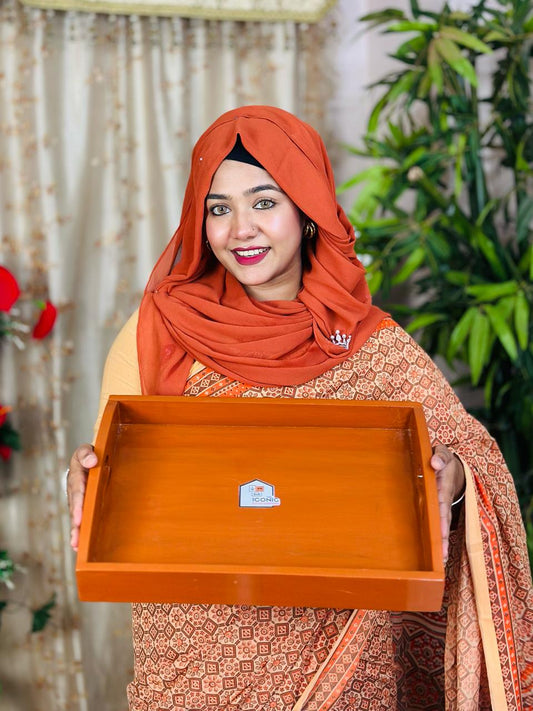 কাঠের প্রিমিয়াম - স্কয়ার শেপ ট্রে