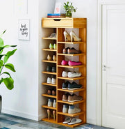 Double Row Shoe Organizer Rack – Space Saving & Stylish Footwear Storage Solution-IESR12