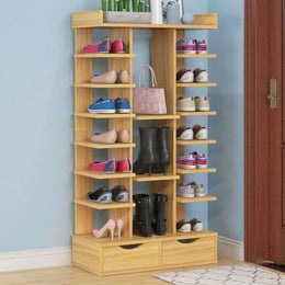 Wooden Large Multi Tier Shoe Rack-IESR02