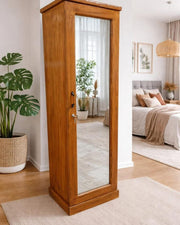 Wooden One Door Almira With Mirror-IESDA-03