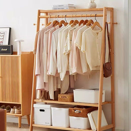 Elegant Wooden Wardrobe Stand। Organize in Style-IECSM12