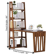 Space-Saving Study Table with Bookshelf-IEST15