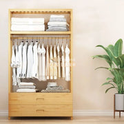 Modern Wooden Garments Stand  with Drawers-IECSM11