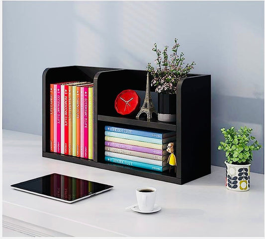 Wooden Tabletop Bookshelf-Sleek and Durable