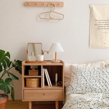 Woodeb Bedside Table-Perfect Blend of Style and Storage-IEBST13