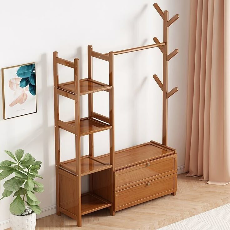 Stylish Wooden Cloth Stand