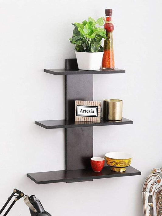 Wooden 3 Layer Wallshelf-Perfect for Living and Bedroom-IEWS12