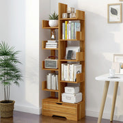 L shape Wooden Bookshelf with Drawer-IEBS26