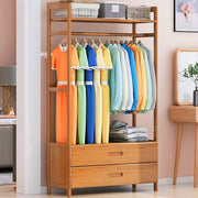 Modern Wooden Cloth Stand With Storage Drawer-IECSM04