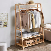Elegant Wooden Wardrobe Stand। Organize in Style-IECSM12